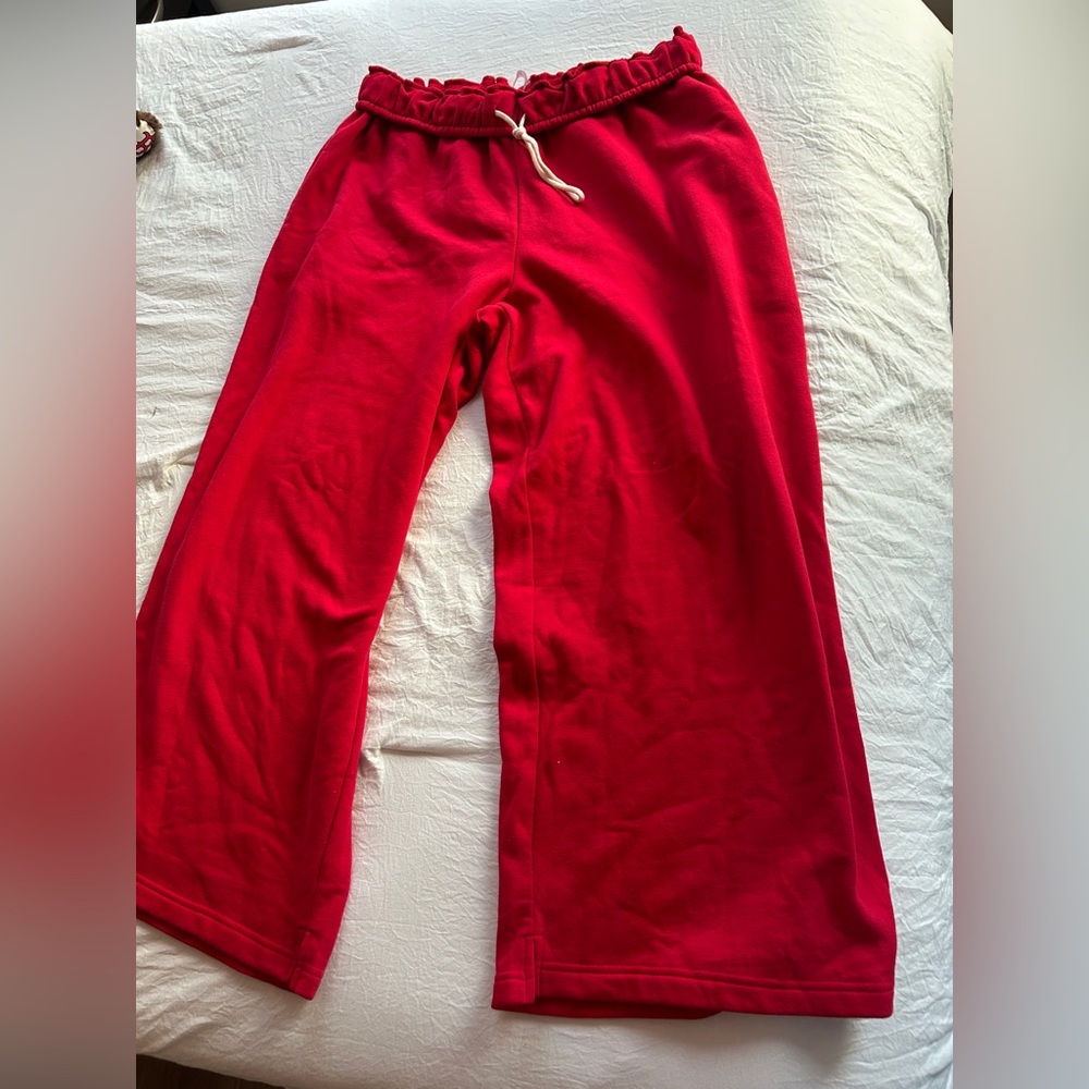 Urban Outfitters Out From Under Size XL Red Wide-Leg Sweatpants